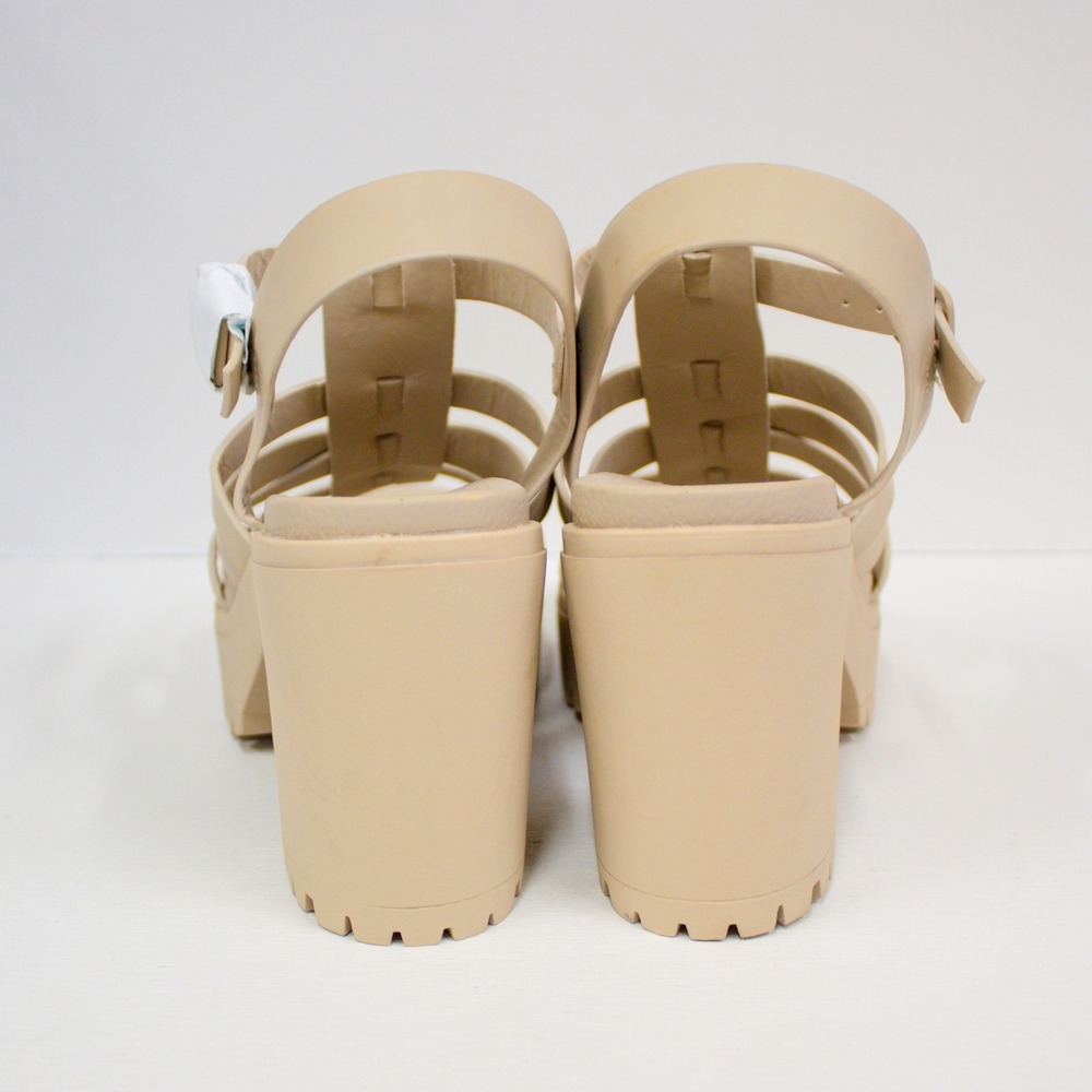 Brand New! MIA Tira Beige Lug Sole Platform Heel Strappy Sandal NIB - Picture 10 of 13